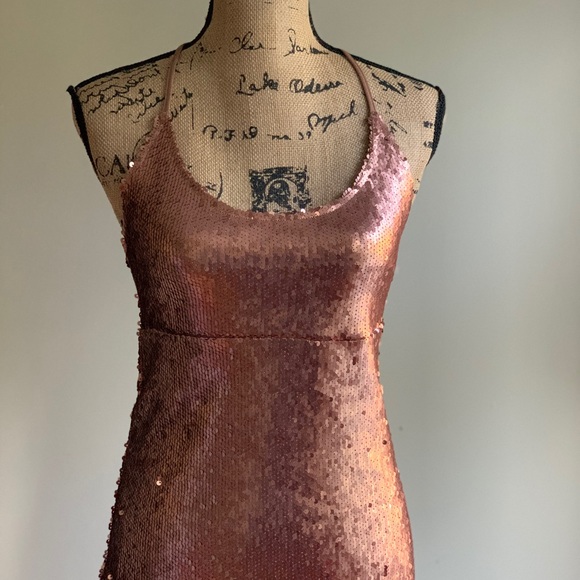 Nasty Gal Rose Gold sequin dress size 4 - Picture 5 of 16